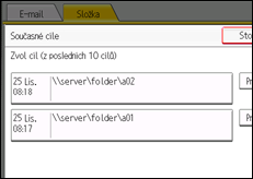 Ilustrace displeje ovládacího panelu