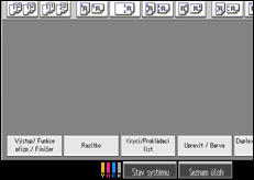 Ilustrace displeje ovládacího panelu