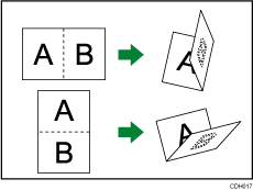 Illustration af halvfoldning