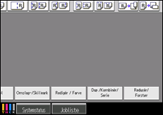 Illustration af skærmen på betjeningspanelet