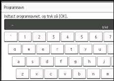 Illustration af skærmen på betjeningspanelet