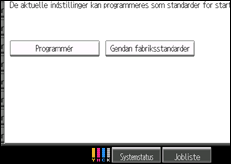 Illustration af skærmen på betjeningspanelet