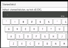 Illustration af skærmen på betjeningspanelet