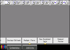 Illustration af skærmen på betjeningspanelet