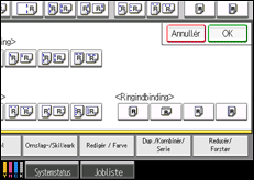Illustration af skærmen på betjeningspanelet