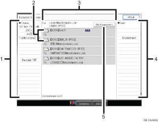 Nummereret illustration af sk&aelig;rmen p&aring; betjeningspanelet