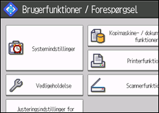 Illustration af sk&aelig;rmen p&aring; betjeningspanelet