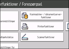 Illustration af skærmen på betjeningspanelet