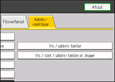 Illustration af sk&aelig;rmen p&aring; betjeningspanelet