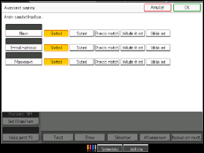 Illustration af skærmen på betjeningspanelet
