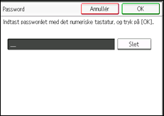 Illustration af sk&aelig;rmen p&aring; betjeningspanelet