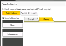 Illustration af skærmen på betjeningspanelet
