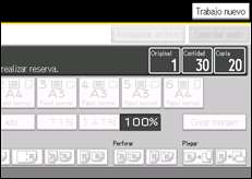 Ilustración de la pantalla panel de mandos