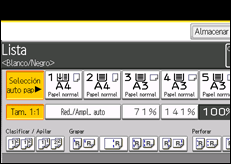 Ilustración de la pantalla panel de mandos