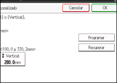 Ilustración de la pantalla panel de mandos