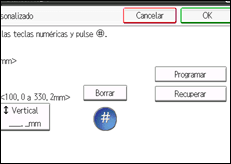 Ilustración de la pantalla panel de mandos