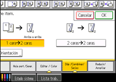 Ilustración de la pantalla panel de mandos