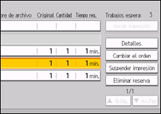 Ilustración de la pantalla panel de mandos