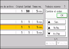 Ilustración de la pantalla panel de mandos