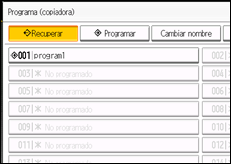 Ilustración de la pantalla panel de mandos