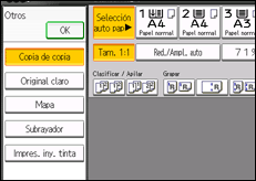 Ilustración de la pantalla panel de mandos