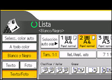 Ilustración de la pantalla panel de mandos