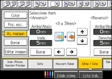 Ilustración de la pantalla panel de mandos