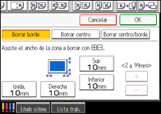 Ilustración de la pantalla panel de mandos