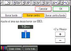 Ilustración de la pantalla panel de mandos