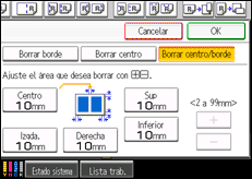 Ilustración de la pantalla panel de mandos