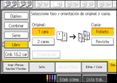 Ilustraci&oacute;n de la pantalla panel de mandos
