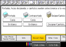 Ilustración de la pantalla panel de mandos