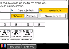 Ilustración de la pantalla panel de mandos