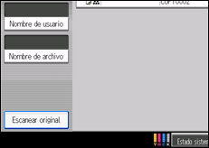 Ilustración de la pantalla panel de mandos