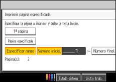Ilustración de la pantalla panel de mandos