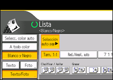 Ilustración de la pantalla panel de mandos