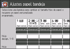 Ilustración de la pantalla panel de mandos