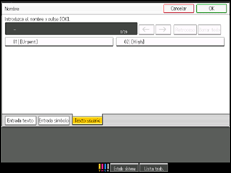 Ilustración de la pantalla panel de mandos
