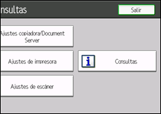 Ilustración de la pantalla panel de mandos