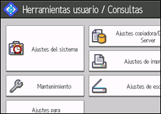 Ilustración de la pantalla panel de mandos