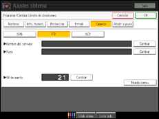 Ilustración de la pantalla panel de mandos