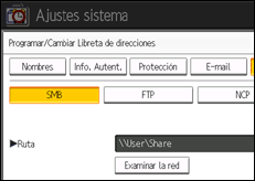 Ilustración de la pantalla panel de mandos