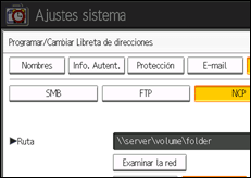 Ilustración de la pantalla panel de mandos