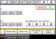 Ilustración de la pantalla panel de mandos