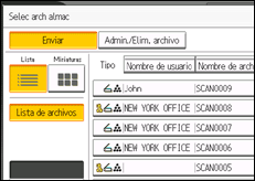 Ilustración de la pantalla panel de mandos