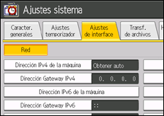 Ilustración de la pantalla panel de mandos
