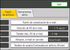 Ilustración de la pantalla panel de mandos