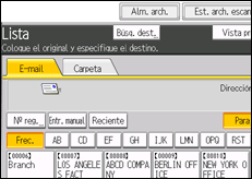 Ilustración de la pantalla panel de mandos