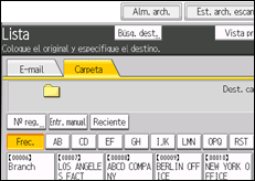 Ilustración de la pantalla panel de mandos