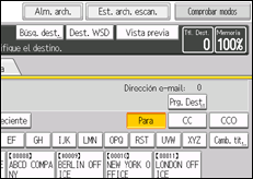 Ilustración de la pantalla panel de mandos